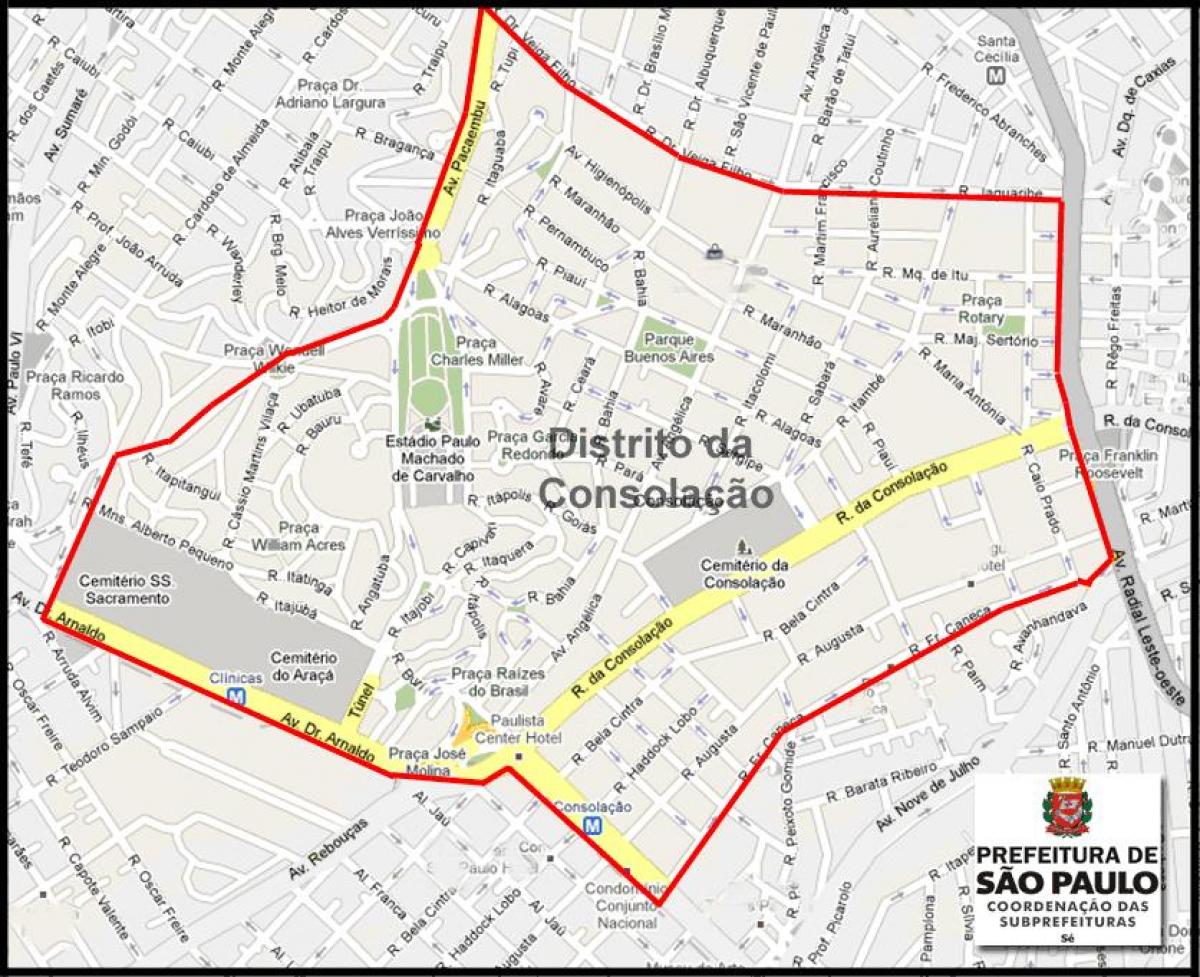 Kort af Consolação Sao Paulo