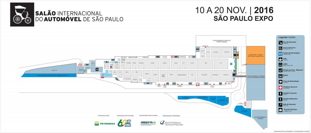 Kort af farartæki sýna Sao Paulo