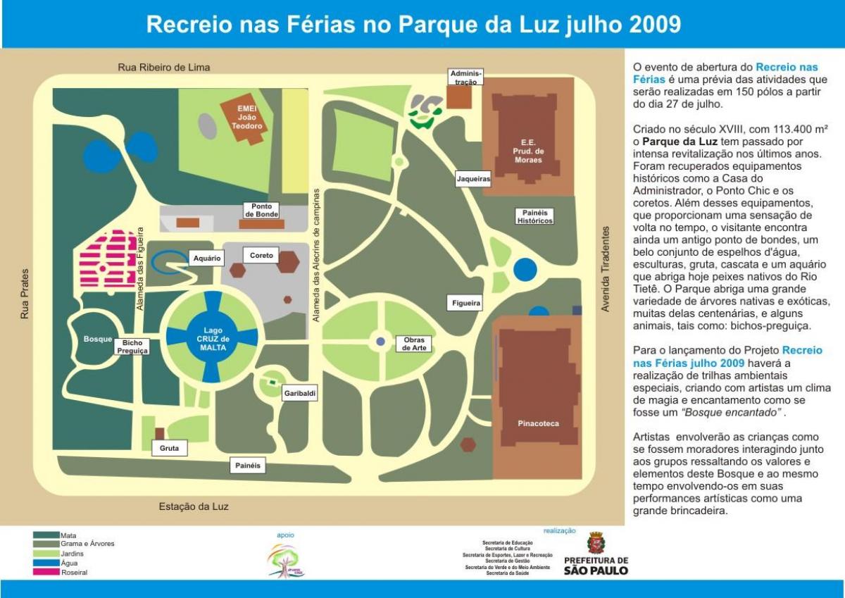 Kort af Luz park Sao Paulo