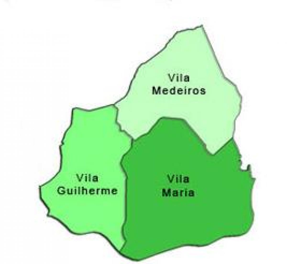 Kort af Santa Maria undir-hérað
