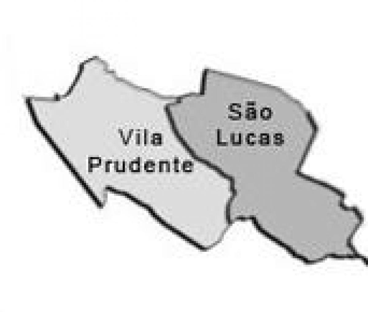 Kort af Santa Prudente undir-hérað