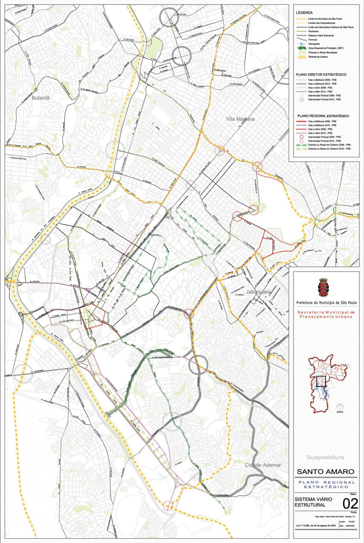 Kort af Sao Paulo Sao Paulo - Vegi