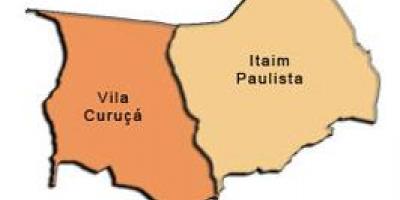 Kort af Sao Paulista - Santa Curuçá undir-hérað