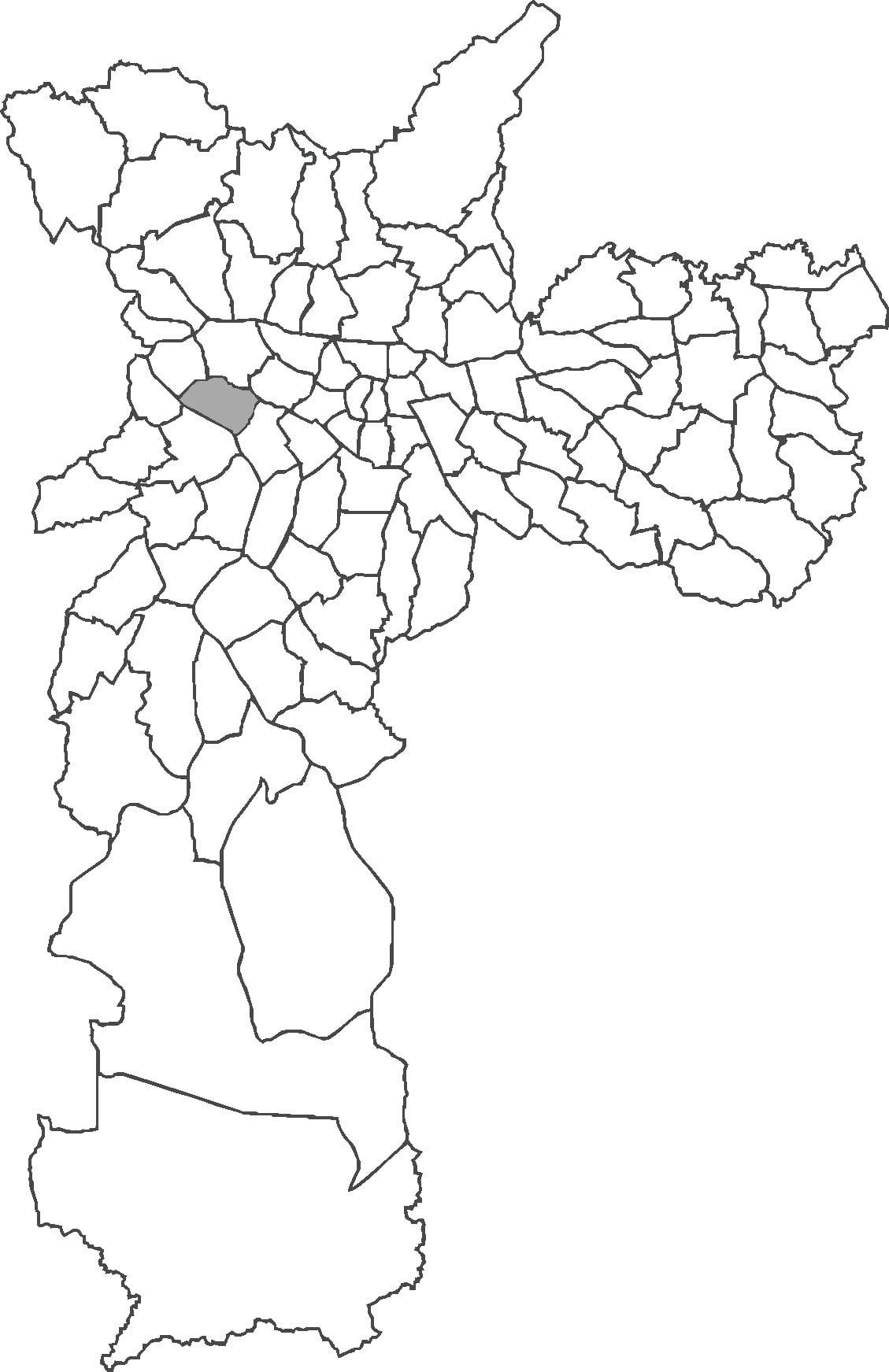 Kort af Alto de Pinheiros umdæmi