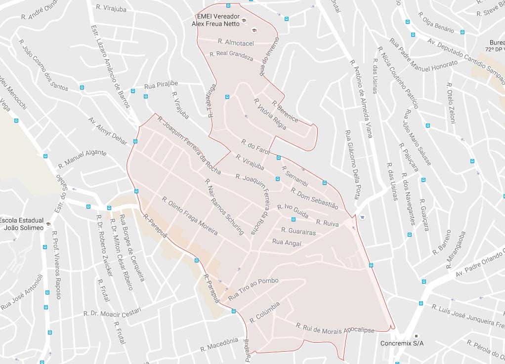 Kort af Brasilândia Sao Paulo
