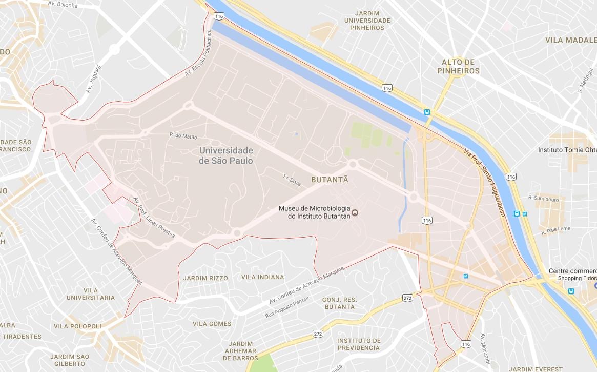 Kort af Butantã Sao Paulo