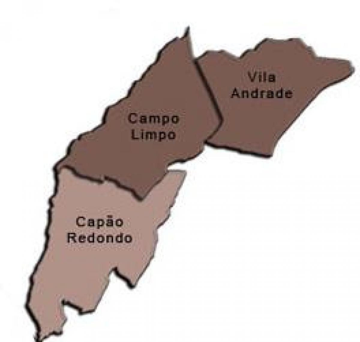 Kort af Campo Limpo undir-hérað