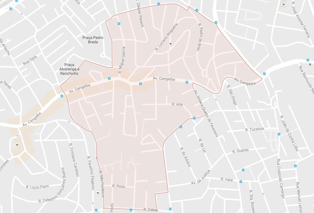Kort af Cangaíba Sao Paulo