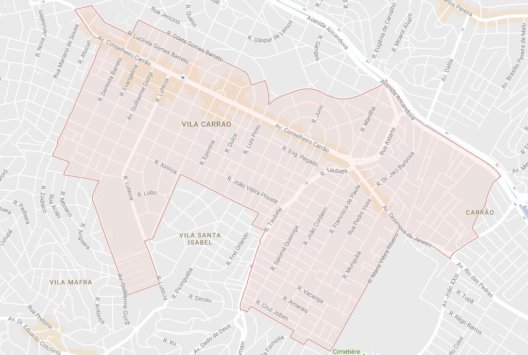 Kort af Carrão Sao Paulo