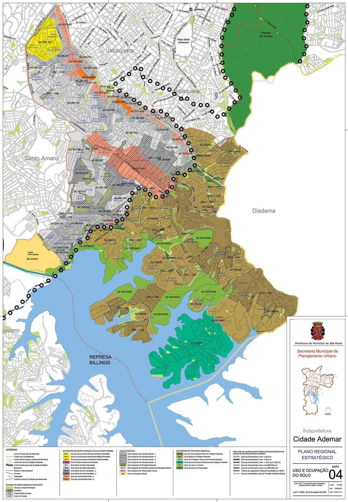 Kort af city of louis Ademar Sao Paulo - Atvinna jarðveginn
