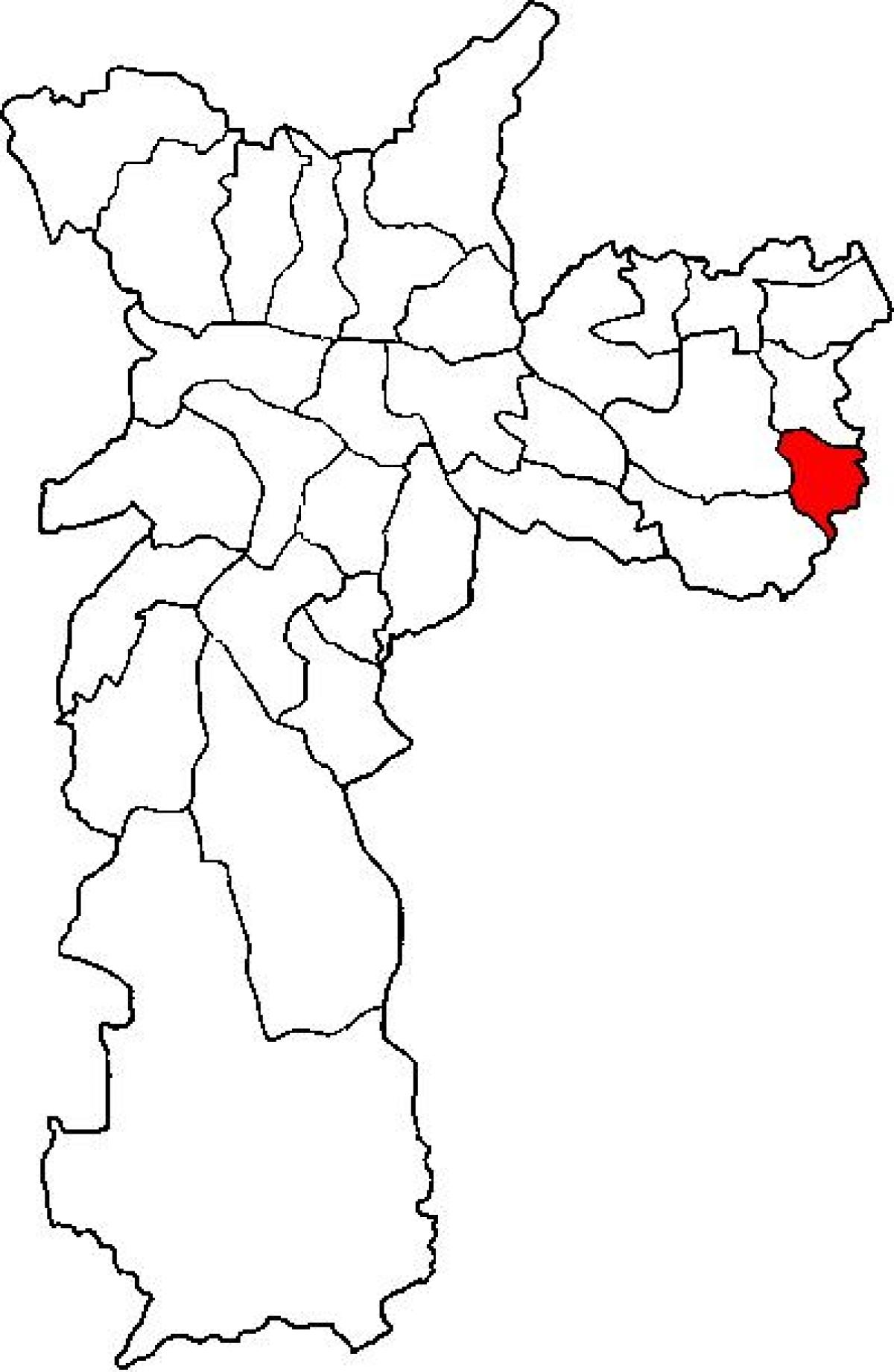 Kort af city of louis Tiradentes umdæmi