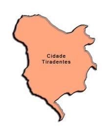 Kort af city of louis Tiradentes undir-hérað