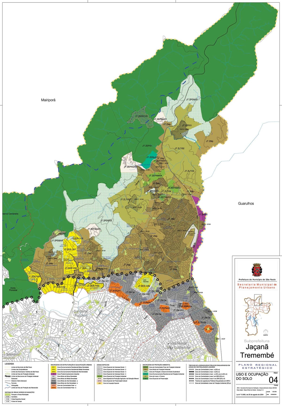 Kort af Jaçanã-Tremembé Sao Paulo - Atvinna jarðveginn