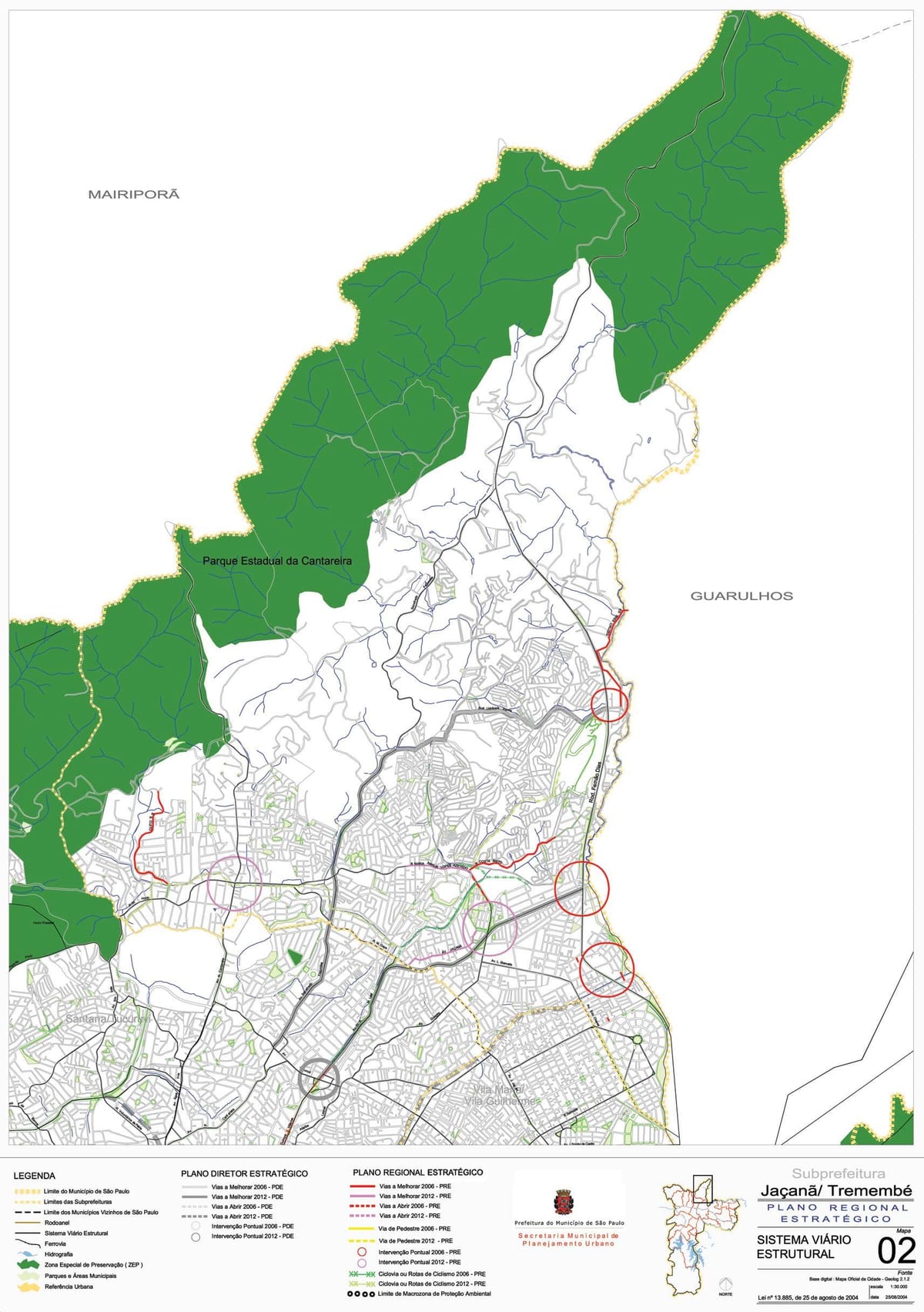 Kort af Jaçanã-Tremembé Sao Paulo - Vegi