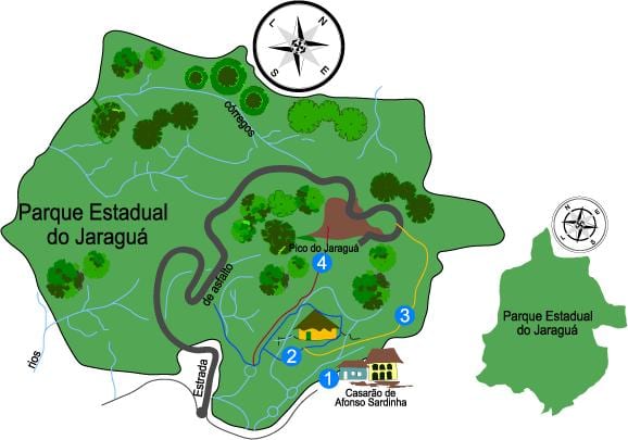 Kort af Jaraguá Park