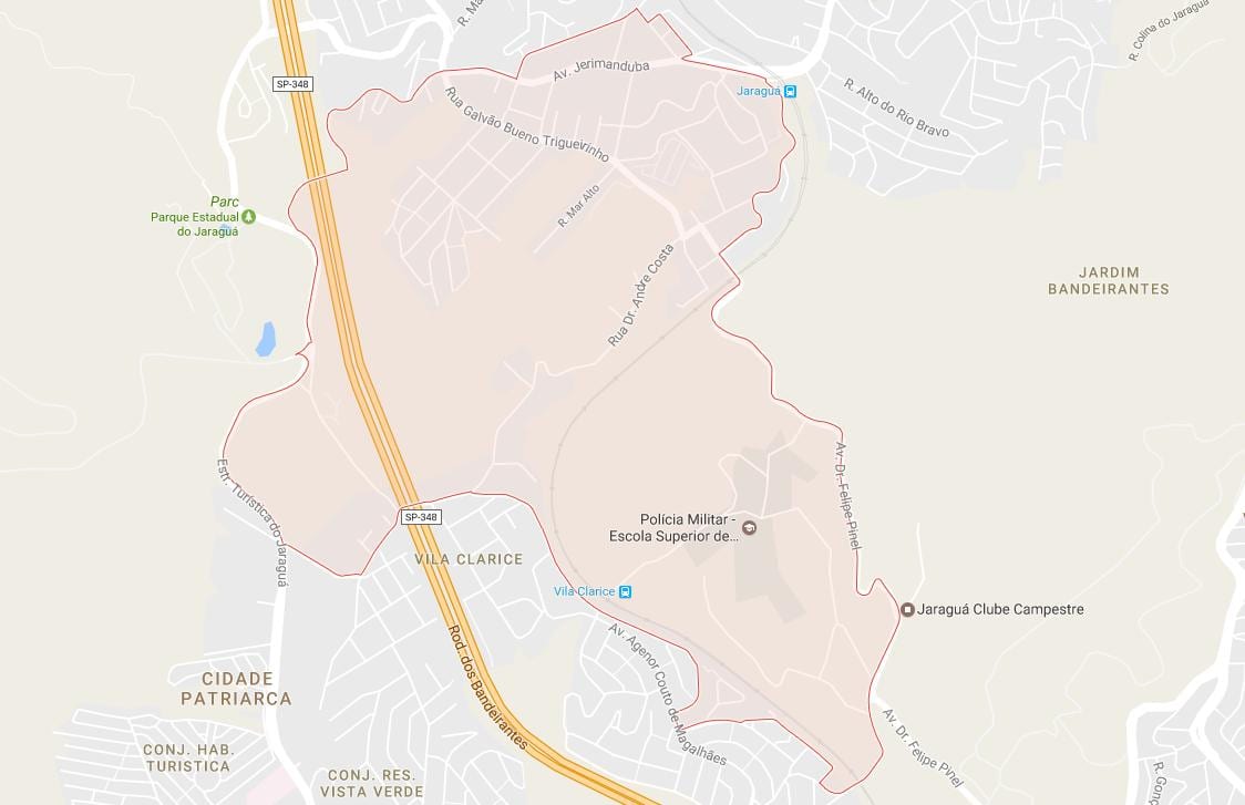 Kort af Jaraguá Sao Paulo