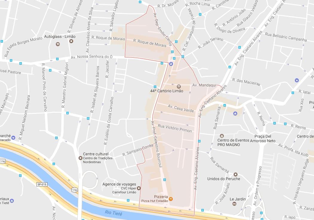 Kort af Limão Sao Paulo