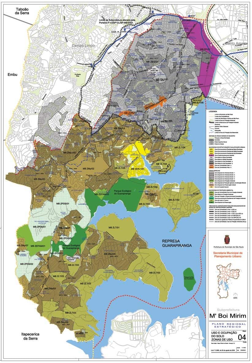 Kort af M'Boi Mirim Sao Paulo - Atvinna jarðveginn