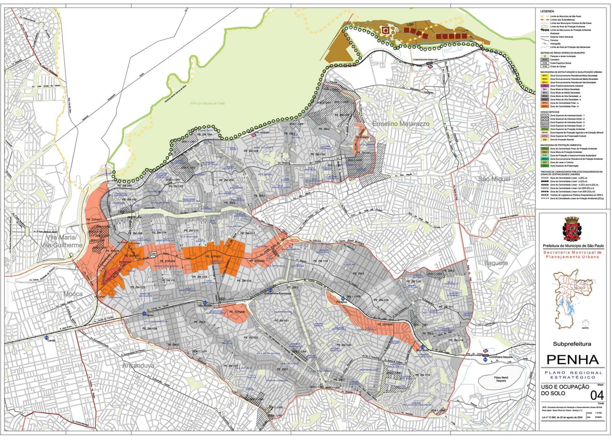 Kort af Pas Sao Paulo - Atvinna jarðveginn