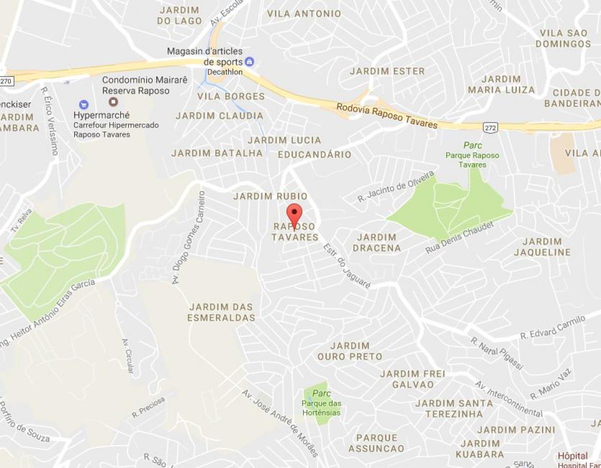 Kort af Raposo Tavares Sao Paulo