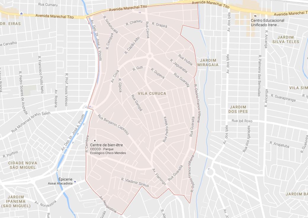 Kort af Santa Curuçá Sao Paulo