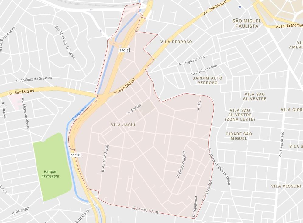 Kort af Santa Jacuí Sao Paulo