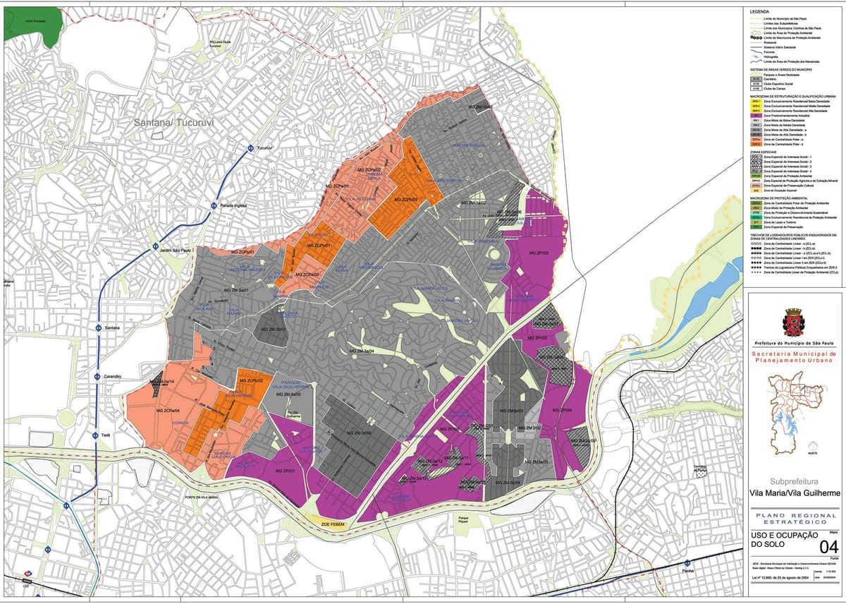 Kort af Santa Maria Sao Paulo - Atvinna jarðveginn