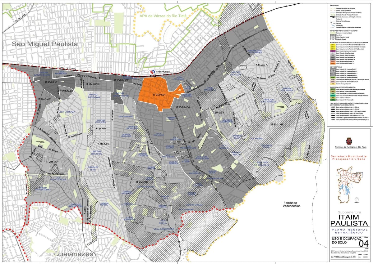 Kort af Sao Paulista - Santa Curuçá Sao Paulo - Atvinna jarðveginn