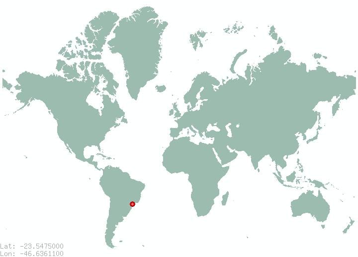 Kort af Sao Paulo í heimi