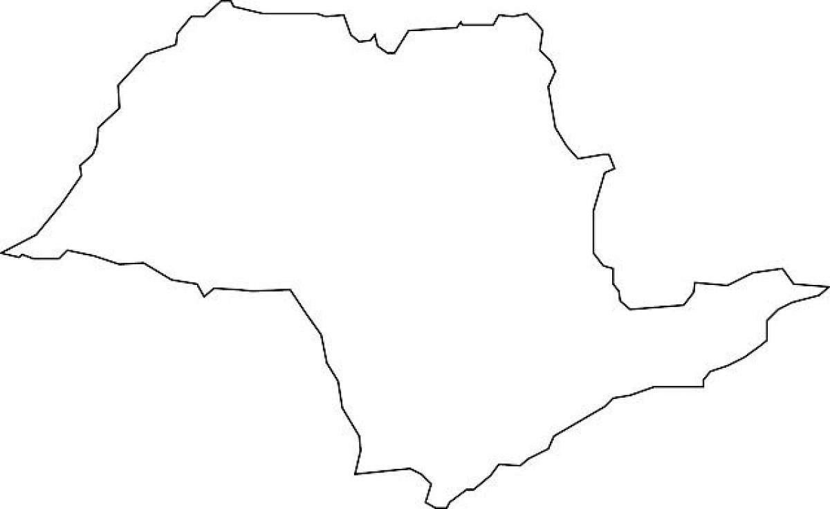 Kort af Sao Paulo vektor