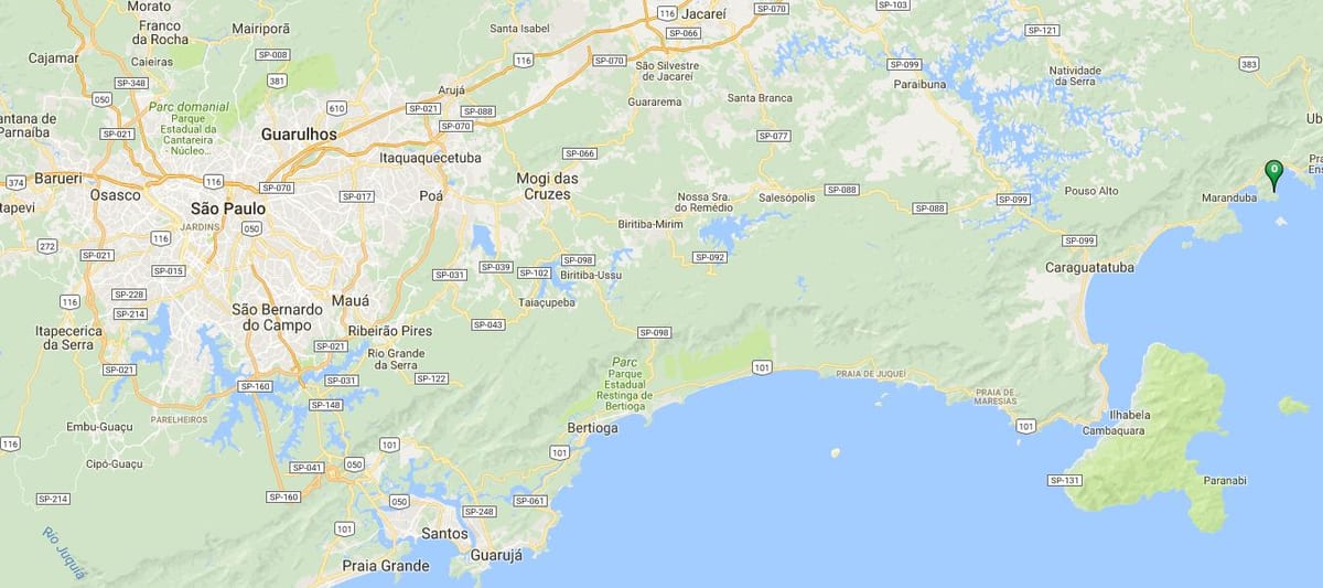Kort af ströndinni Fortaleza