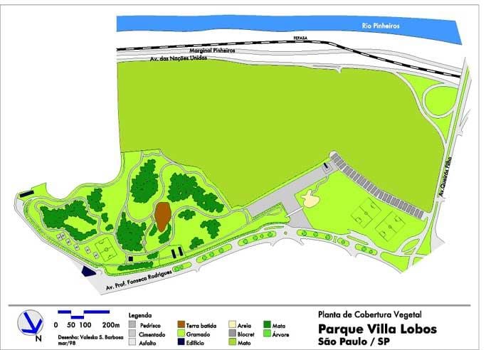Kort af Villa lobos Park