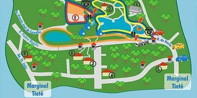 Kort af Alberto Löfgren park - garðinum blóma