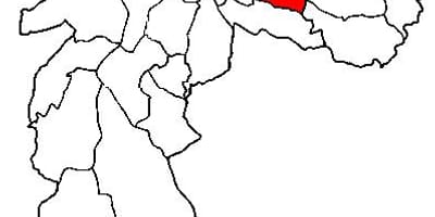 Kort af Aricanduva-Santa Pilar undir-hérað Sao Paulo