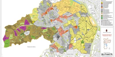 Kort af Butantã Sao Paulo - Atvinna jarðveginn