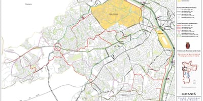 Kort af Butantã Sao Paulo - Vegi