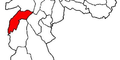 Kort af Campo Limpo undir-hérað Sao Paulo