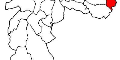 Kort af city of louis Tiradentes undir-hérað Sao Paulo