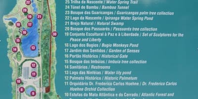 Kort af dægrastytting garðinum Sao Paulo