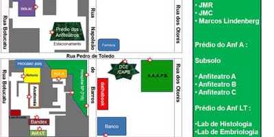 Kort af sambands háskólanum í Sao Paulo - UNIFESP