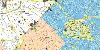 Kort af ferðaþjónusta Sao Paulo