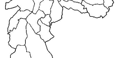 Kort af Guaianases undir-hérað Sao Paulo