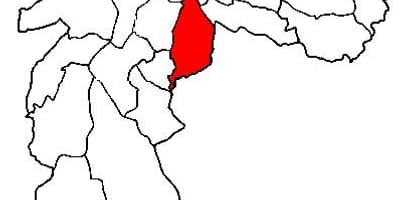 Kort af Ipiranga undir-hérað Sao Paulo