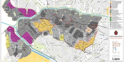 Kort af Lapa Sao Paulo - Atvinna jarðveginn