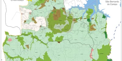 Kort af Parelheiros Sao Paulo - Atvinna jarðveginn