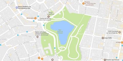 Kort af park aðlögunar Sao Paulo