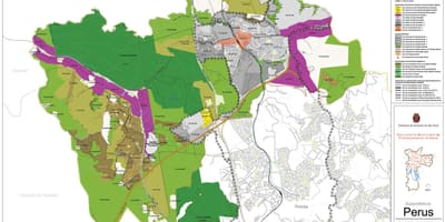 Kort af Perus Sao Paulo - Atvinna jarðveginn