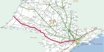 Kort af Raposo Tavares þjóðveginum - SP 270