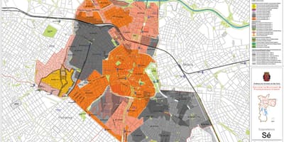 Kort af Sé Sao Paulo - Atvinna jarðveginn