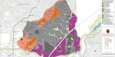 Kort af Santa Maria Sao Paulo - Atvinna jarðveginn